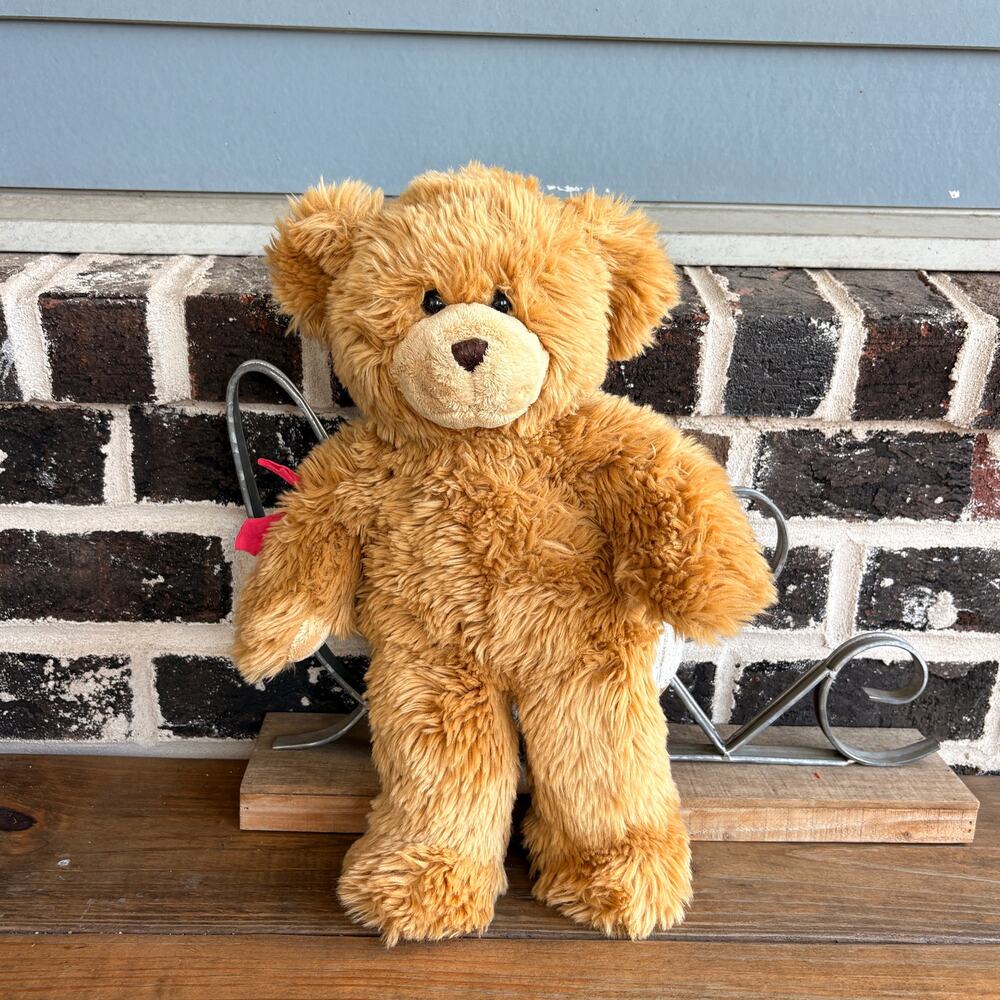 Vintage Build A Bear Brown Teddy Plush Stuffed With Hugs Good Wishes Early BABW